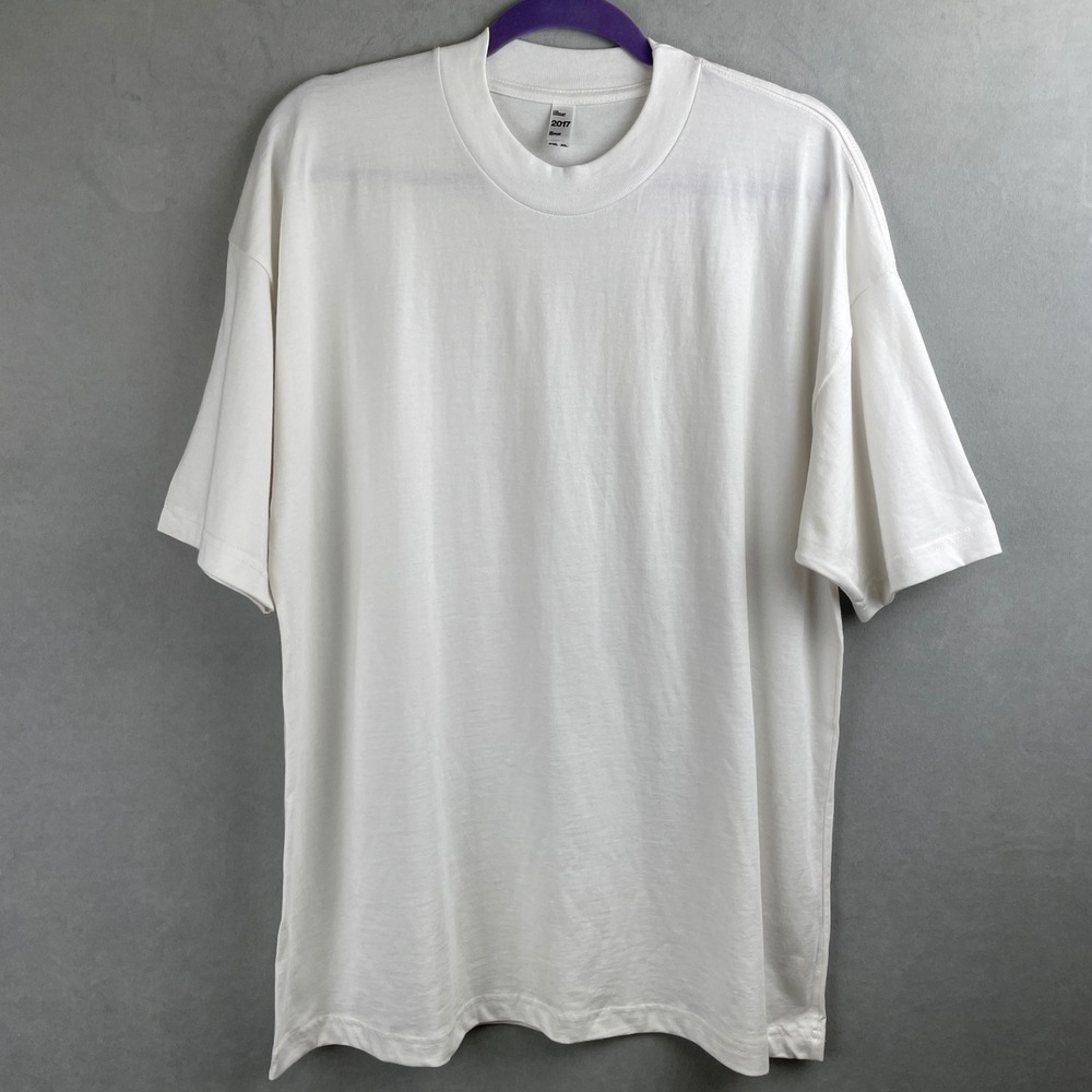 Los Angeles Apparel 2017 White Heavyweight Cotton Boxy T-Shirt Mens XL USA Made